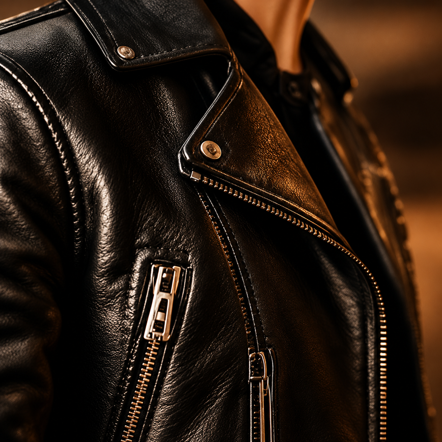 Premium leather jacket material