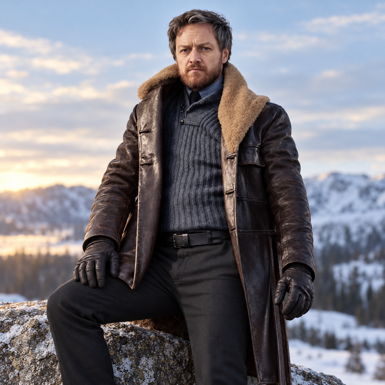 Custom Corrie Edgerley Leather Coat