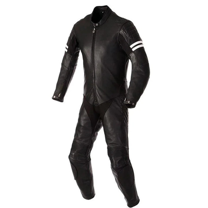 Men’s Black Motorcycle Leather Racing Suit