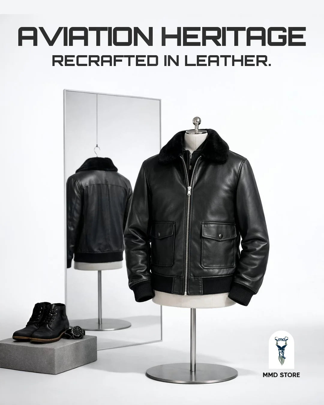 Airin G-1 Leather Bomber Jacket