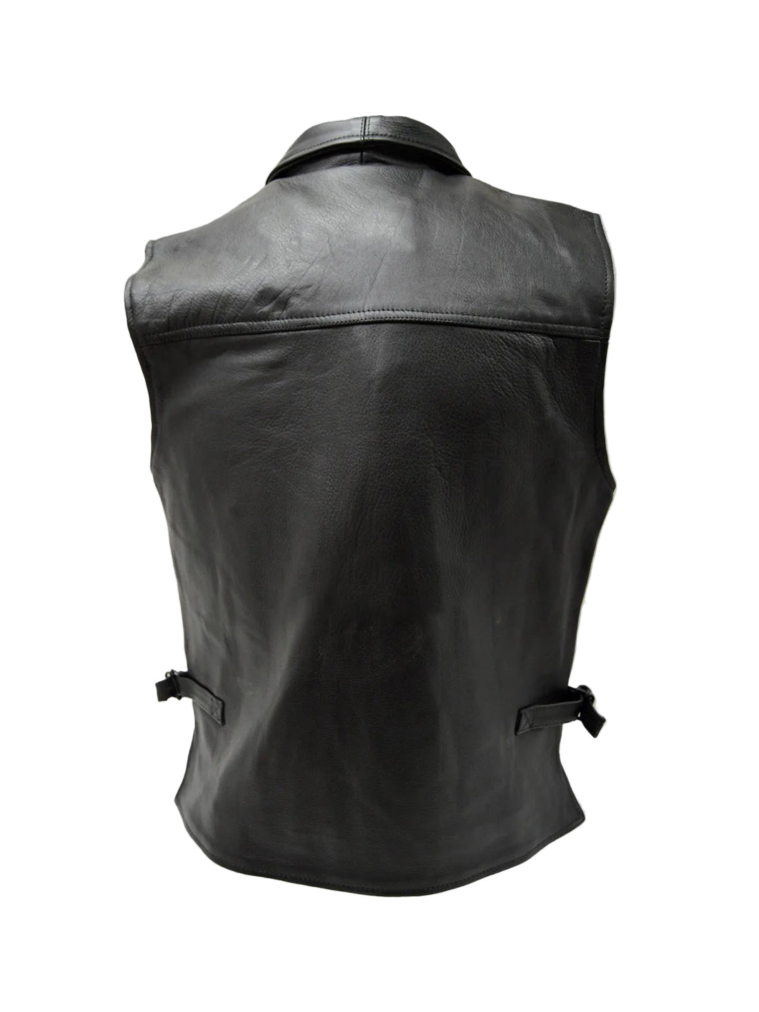 Men’s Voss Black Cowhide Leather Vest