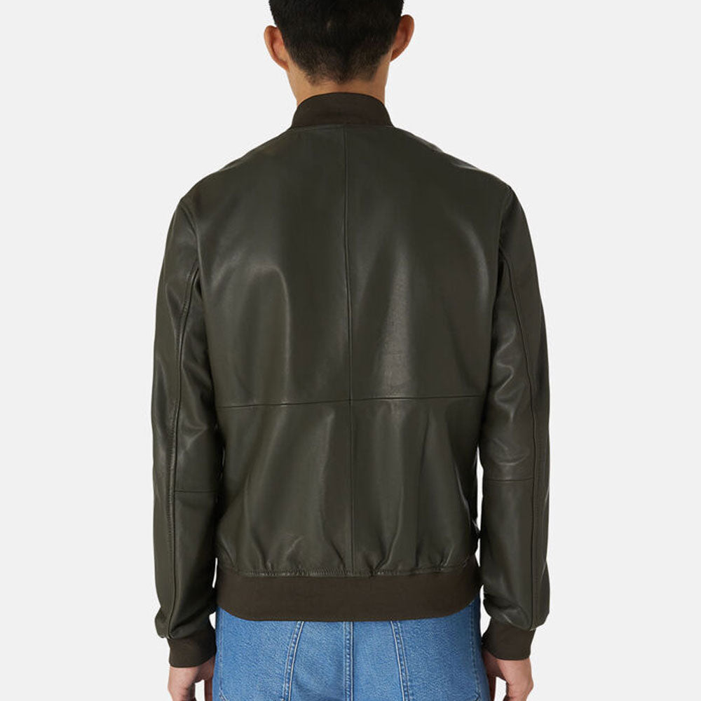 Men’s Rocco Cowhide Leather Bomber Jacket