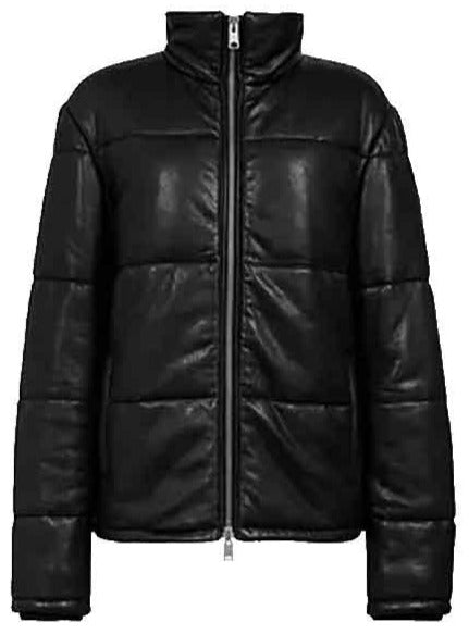 Men’s Vesper Black Cowhide Leather Quilted Jacket