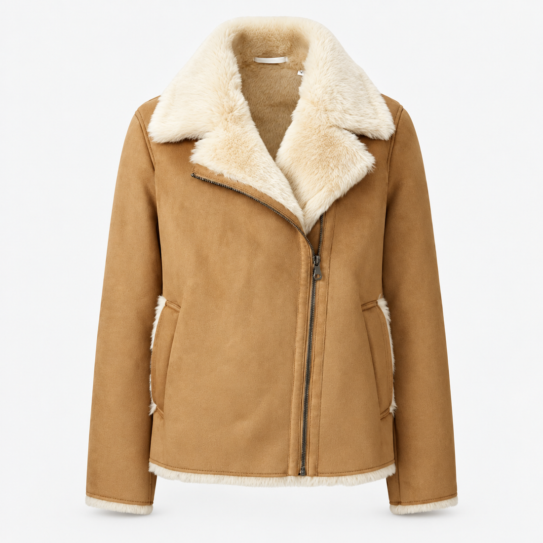 Women’s Camille Brown Sheepskin Leather Jacket