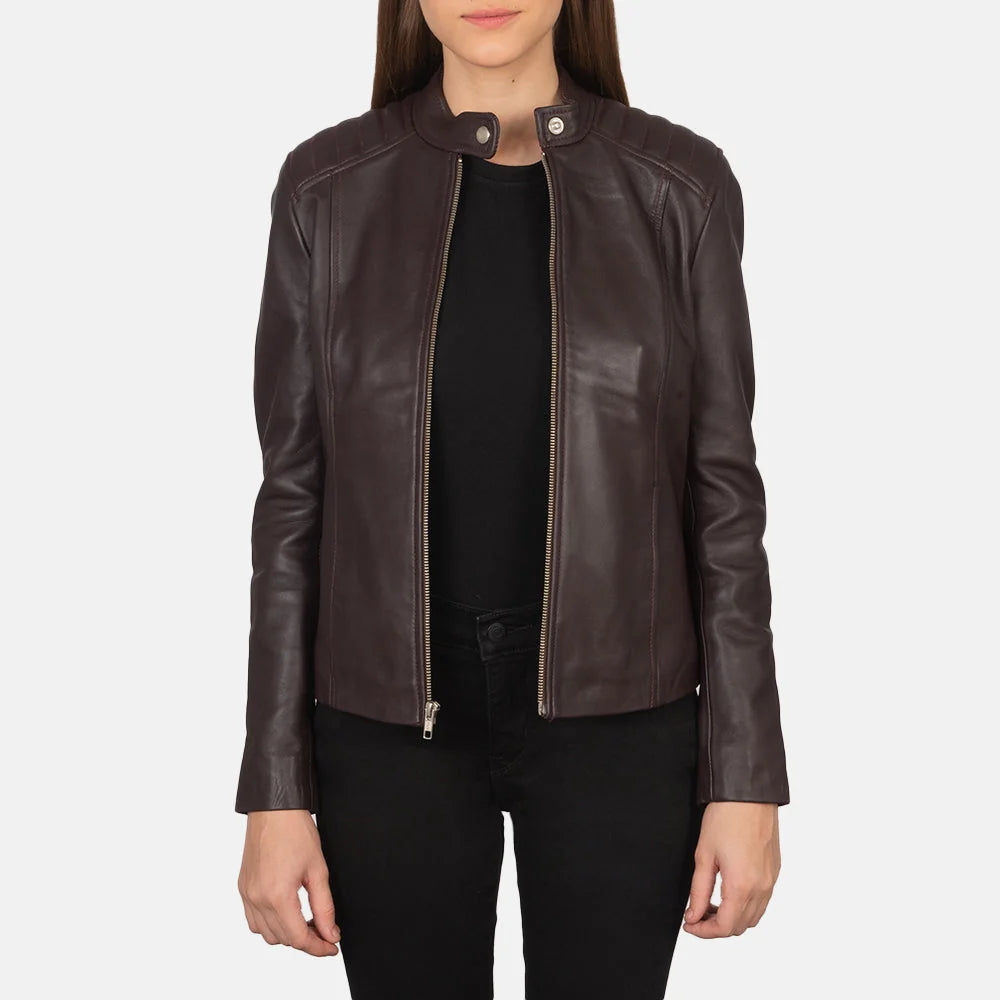 Kelsee Leather Biker Jacket