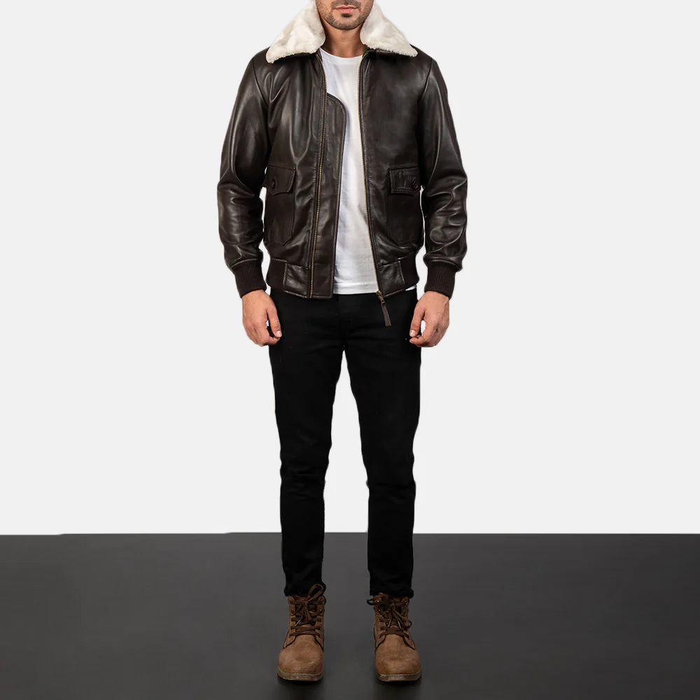 Airin G-1 Leather Bomber Jacket