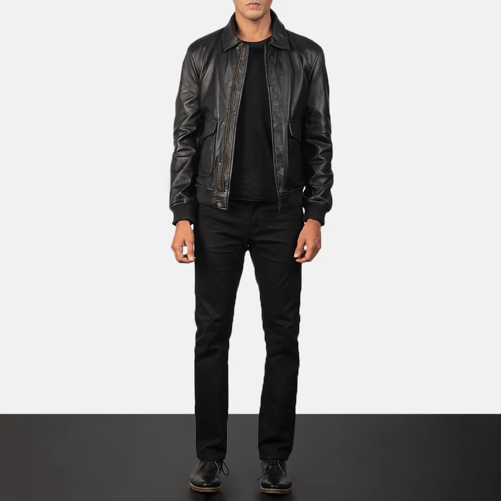 Coffmen A2 Leather Bomber Jacket