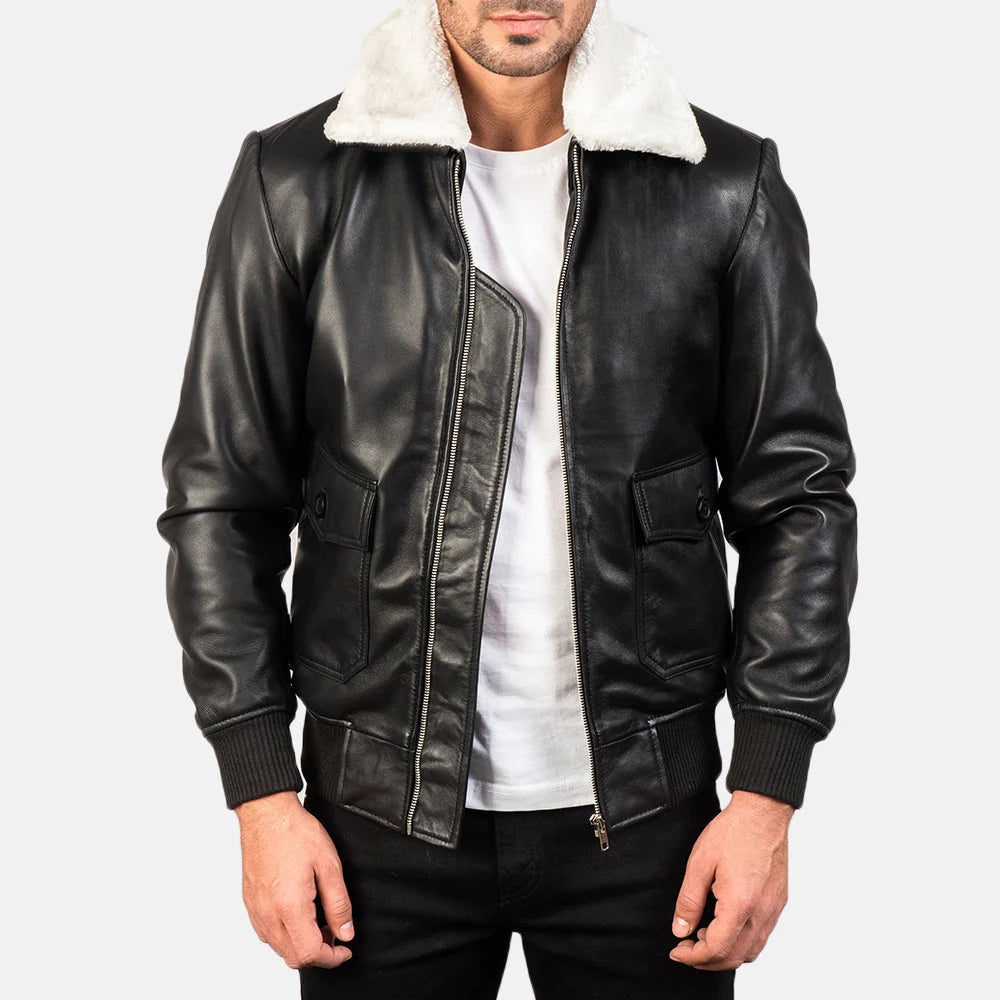 Airin G-1 Leather Bomber Jacket