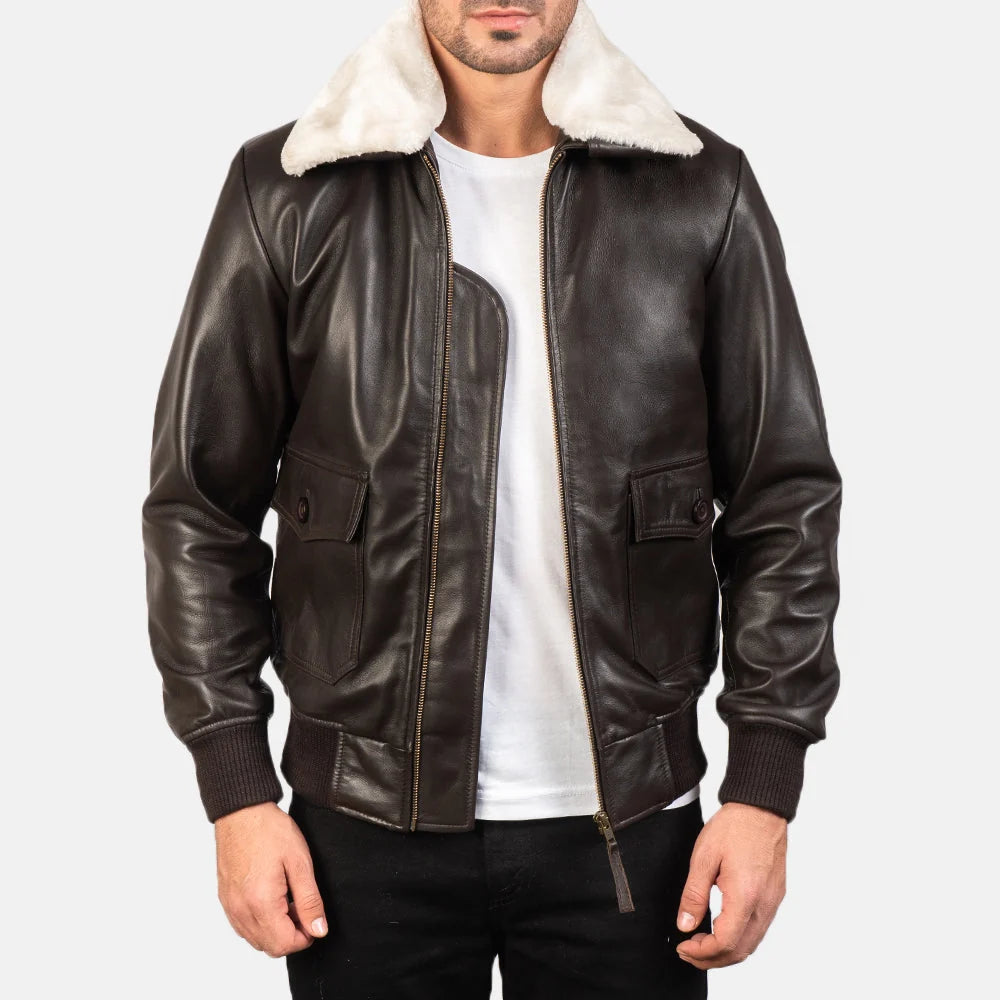 Airin G-1 Leather Bomber Jacket