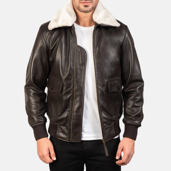 Airin G-1 Leather Bomber Jacket