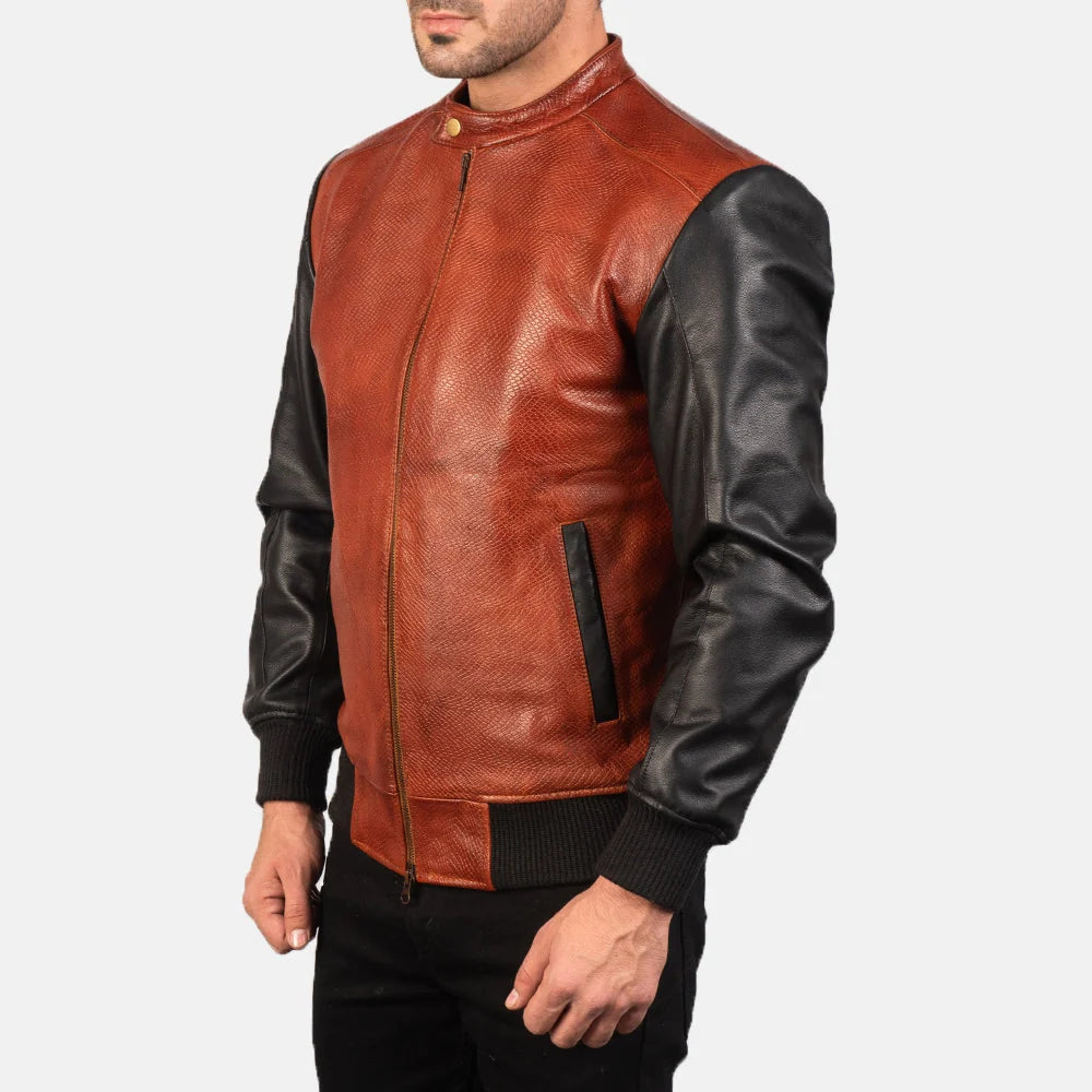 Avan Leather Bomber Jacket