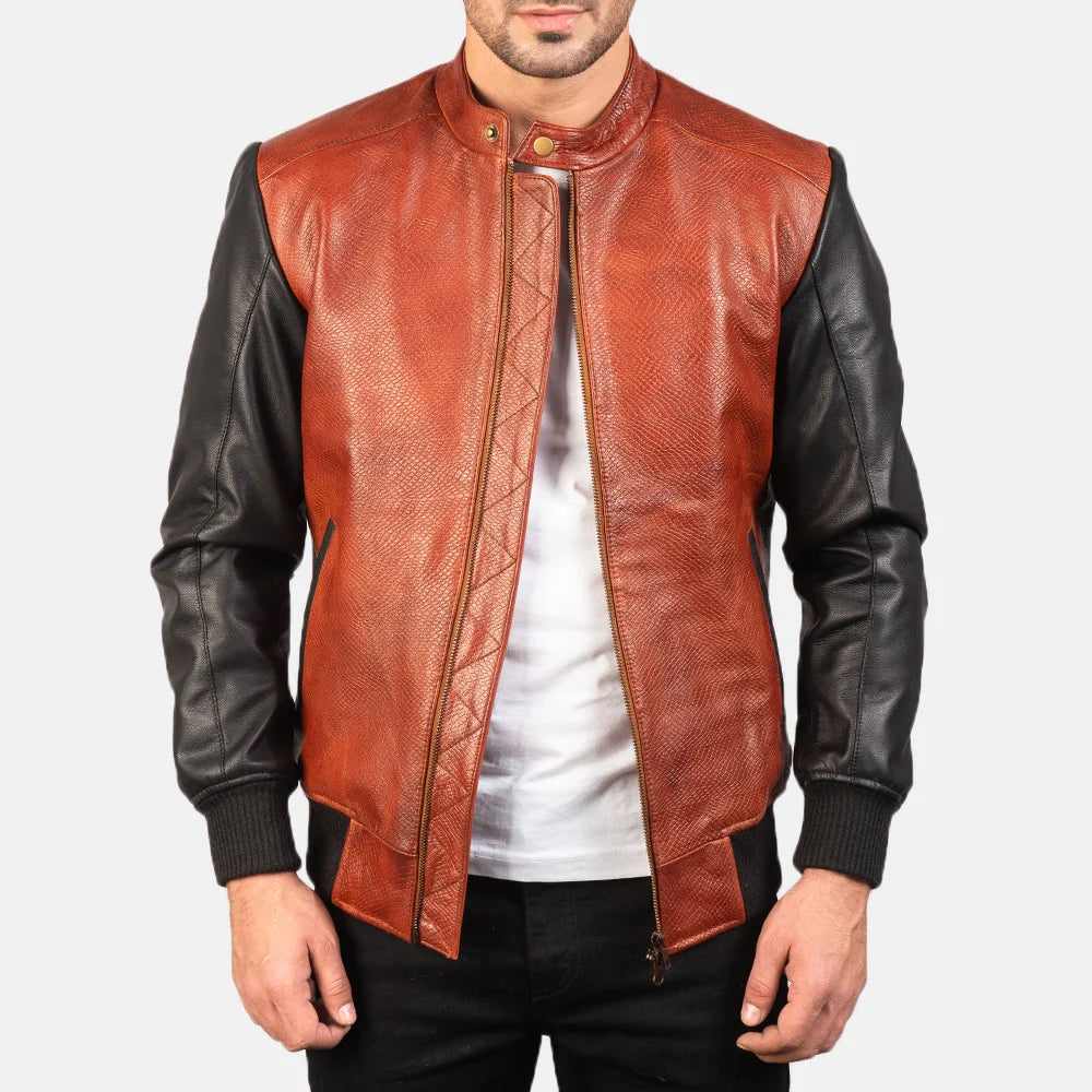 Avan Leather Bomber Jacket