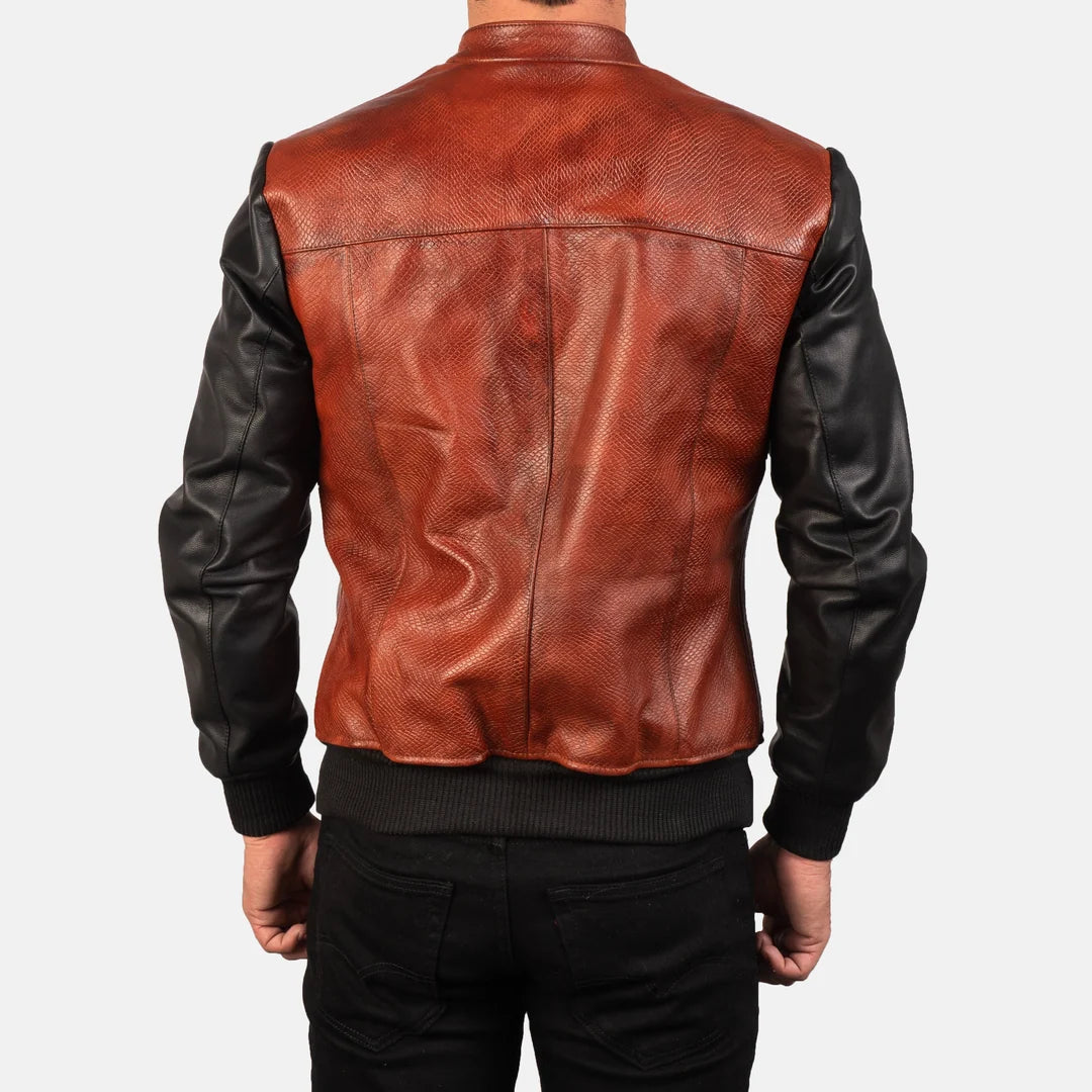 Avan Leather Bomber Jacket
