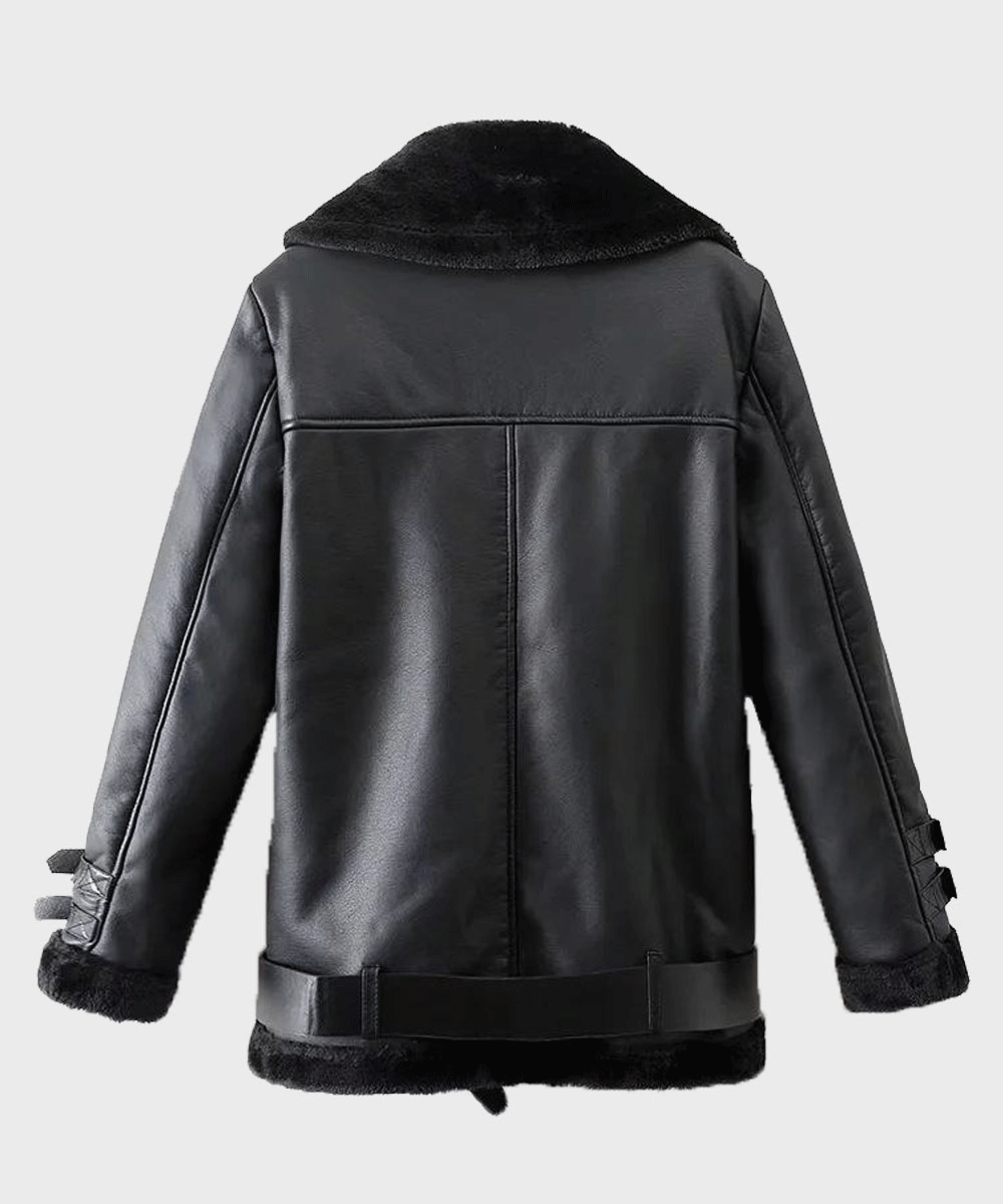 Men’s Weston Black Sheepskin Leather Jacket