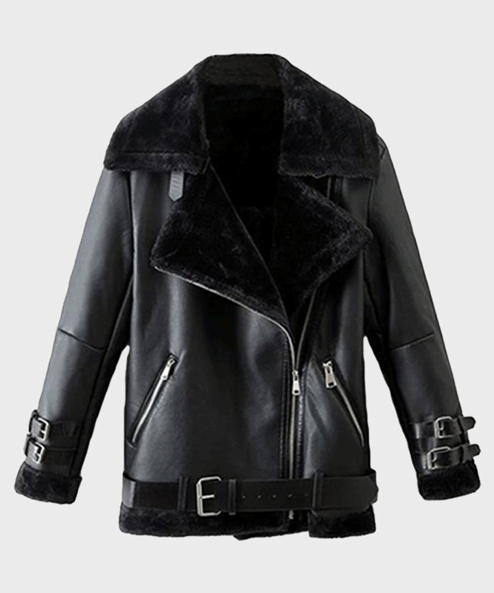 Men’s Weston Black Sheepskin Leather Jacket