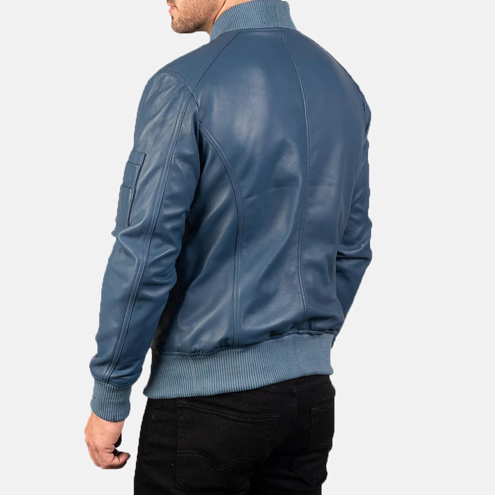 Bomia Ma-1Leather Bomber Jacket