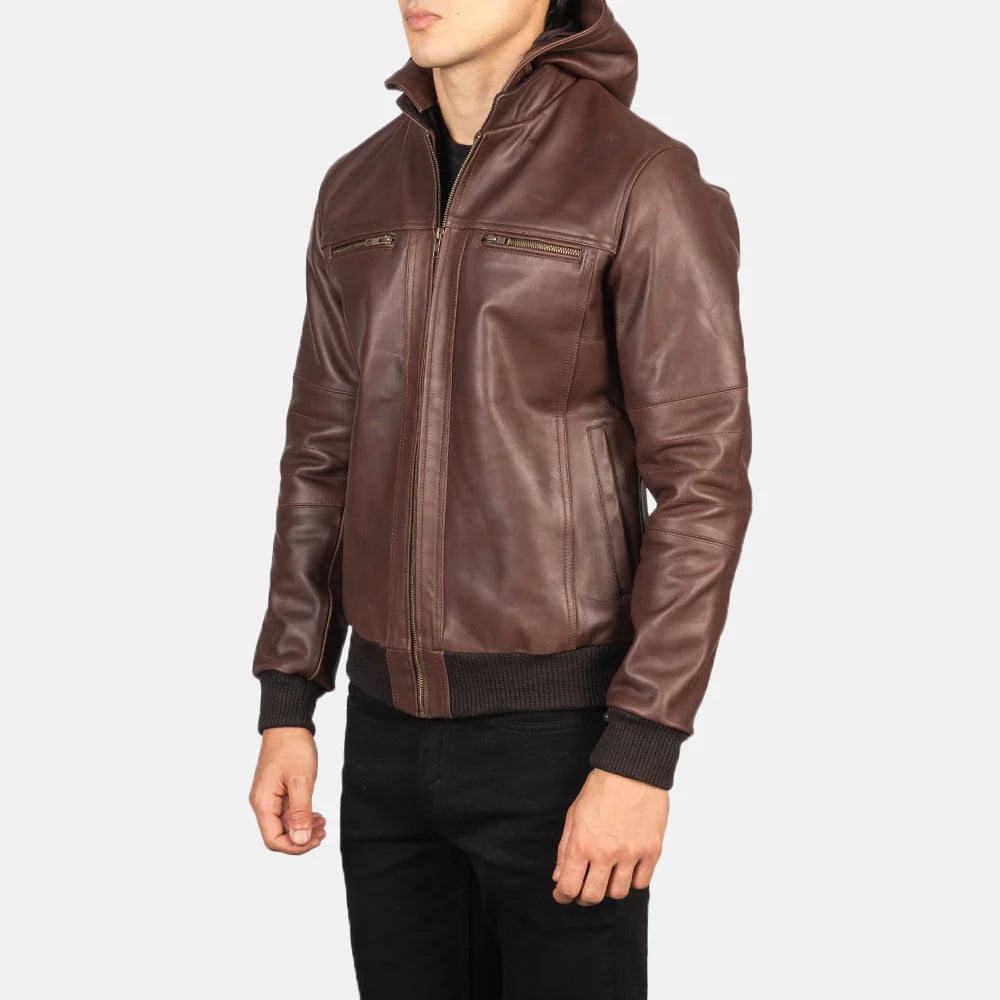 Bouncer Biz Leather Bomber Jacket