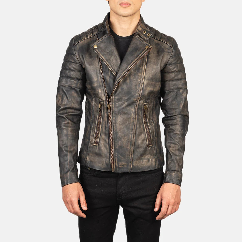 Faisor Leather Biker Jacket