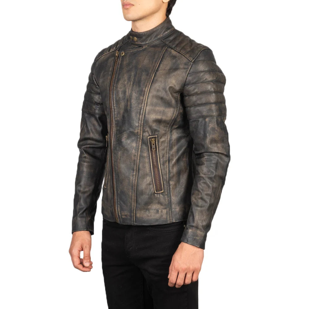 Faisor Leather Biker Jacket
