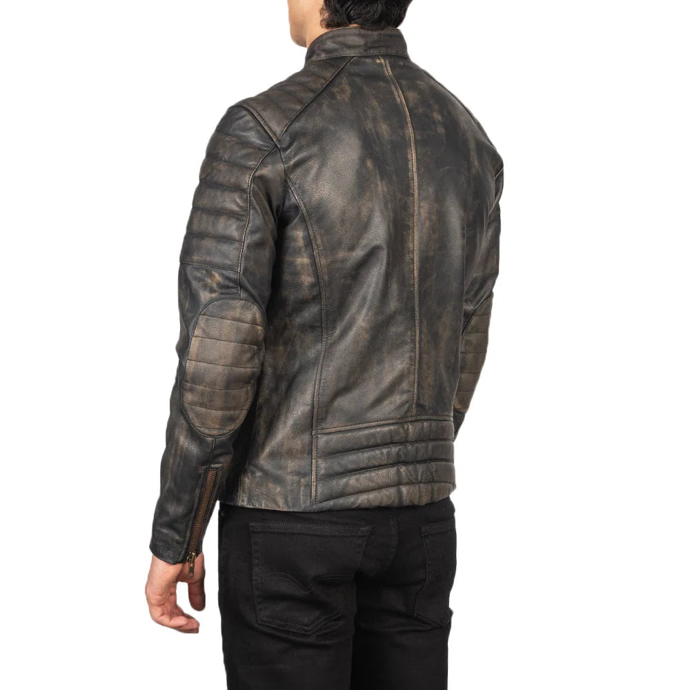 Faisor Leather Biker Jacket