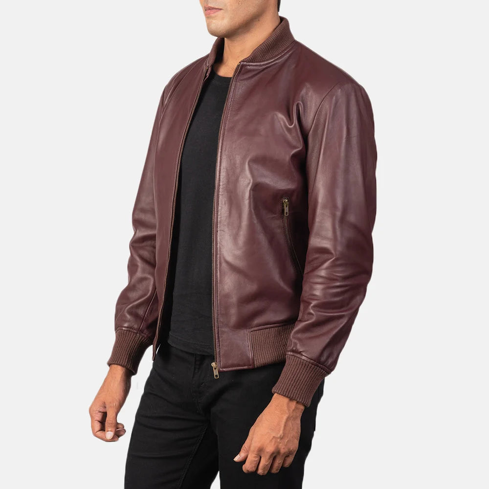 Shane Leather Bomber Jacket