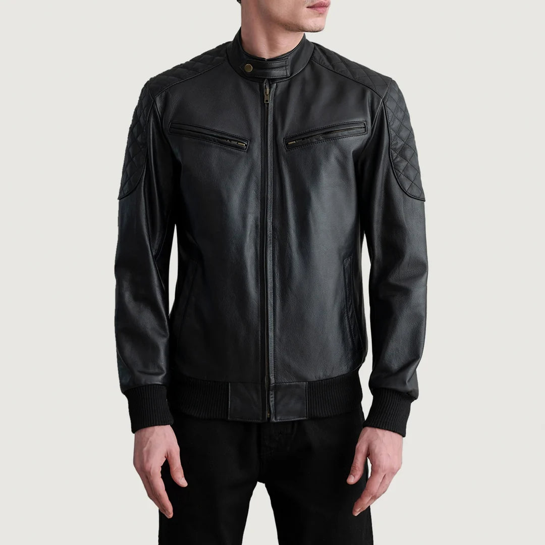 Sven Suede & Leather Bomber Jacket