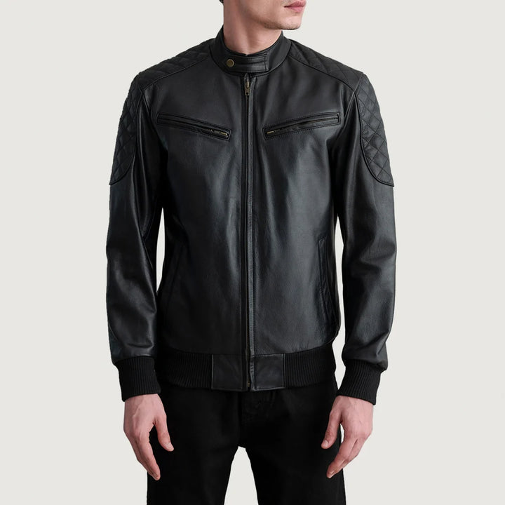Sven Suede & Leather Bomber Jacket