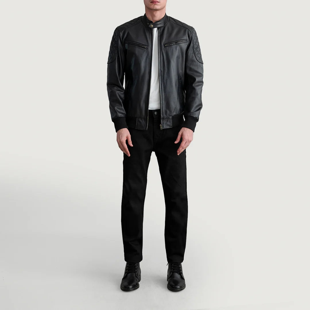 Sven Suede & Leather Bomber Jacket