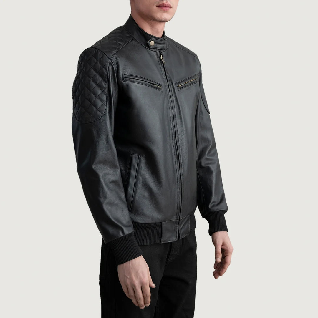 Sven Suede & Leather Bomber Jacket