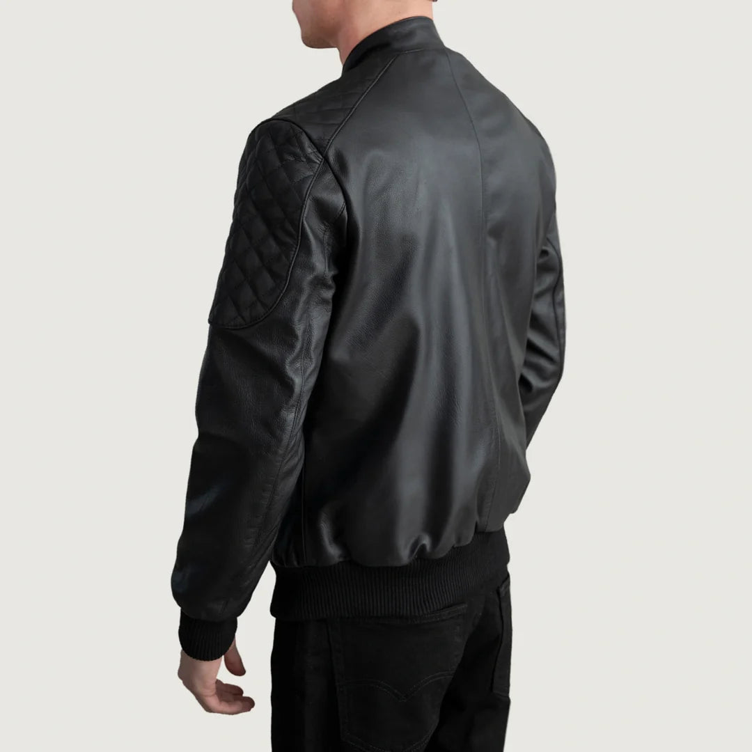 Sven Suede & Leather Bomber Jacket
