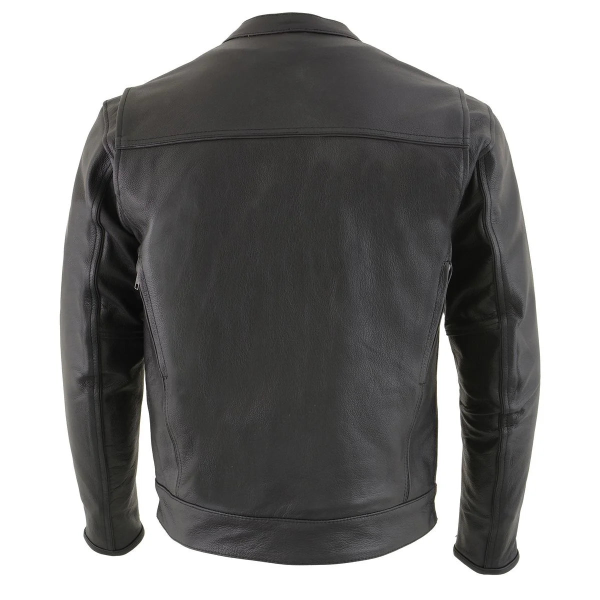 Men’s Vented Cowhide Leather Biker Jacket