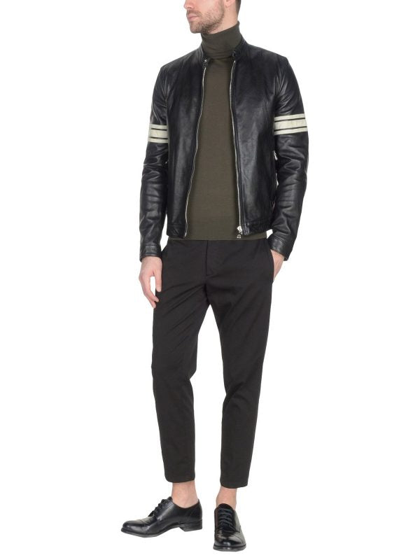 Men’s Voss Black Cowhide Leather Jacket
