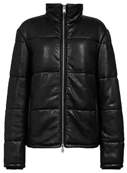 Men’s Vesper Black Cowhide Leather Quilted Jacket
