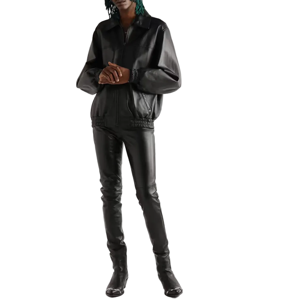 Men’s Silas Black Sheepskin Leather Pants