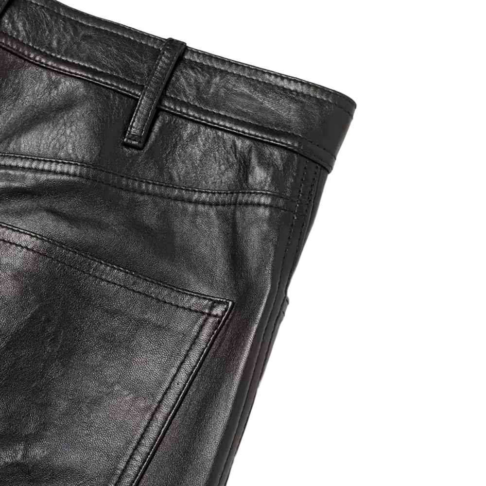 Men’s Silas Black Sheepskin Leather Pants