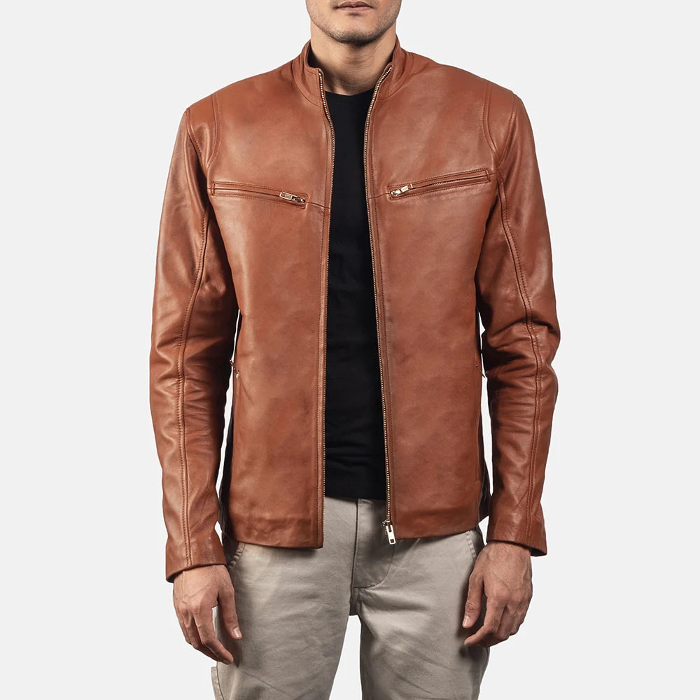 Ionic Leather Biker Jacket