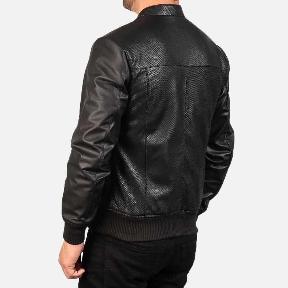 Avan Leather Bomber Jacket