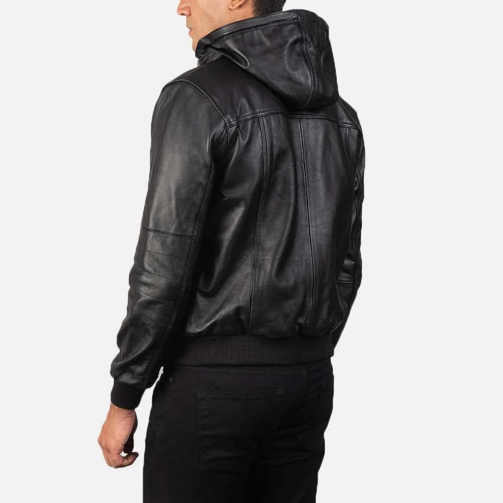 Bouncer Biz Leather Bomber Jacket