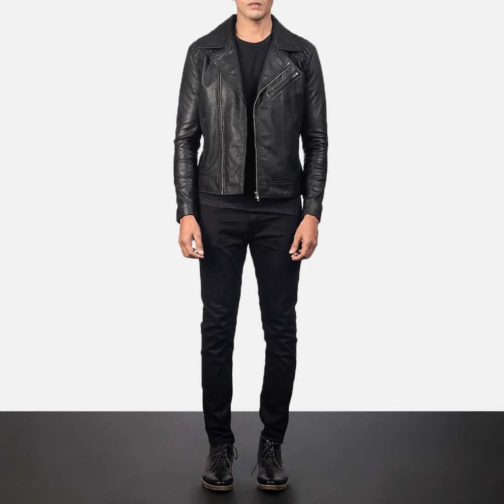 Danny Quilted Leather Biker Jacket