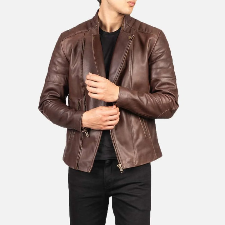 Faisor Leather Biker Jacket