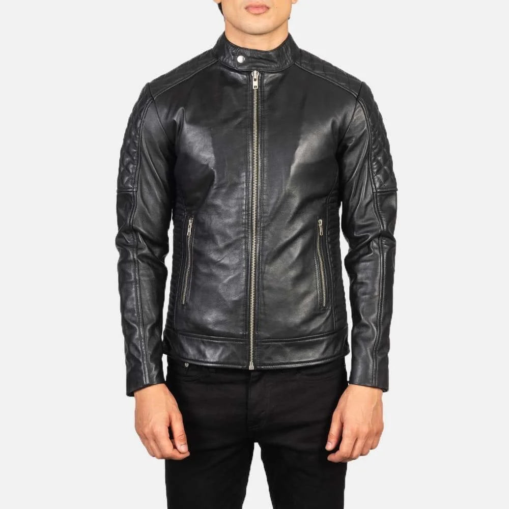 Fernando Quilted Leather Suede Biker Jacket