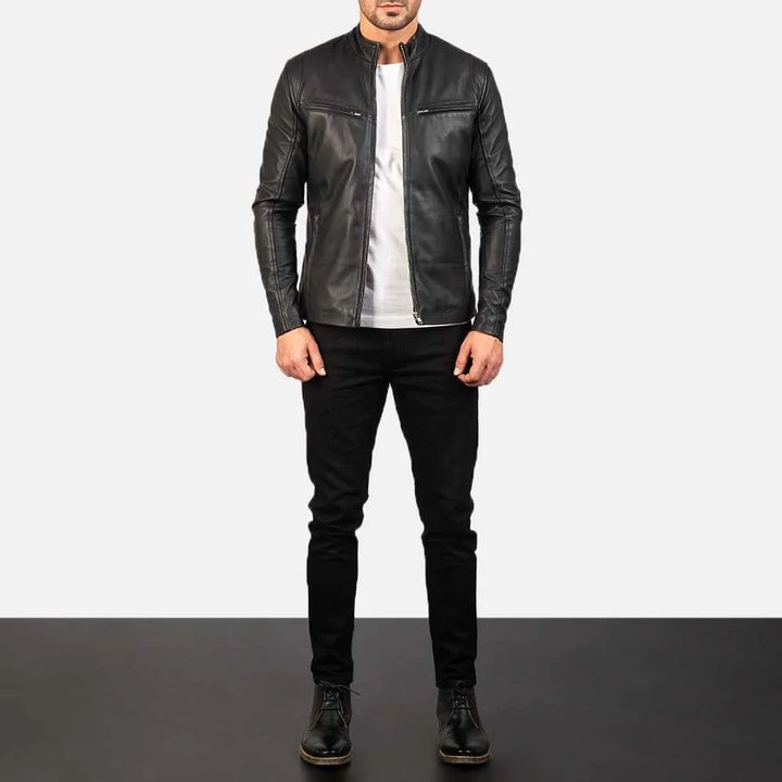 Ionic Leather Biker Jacket