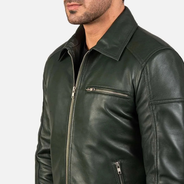 Legacy Black Leather Biker Jacket