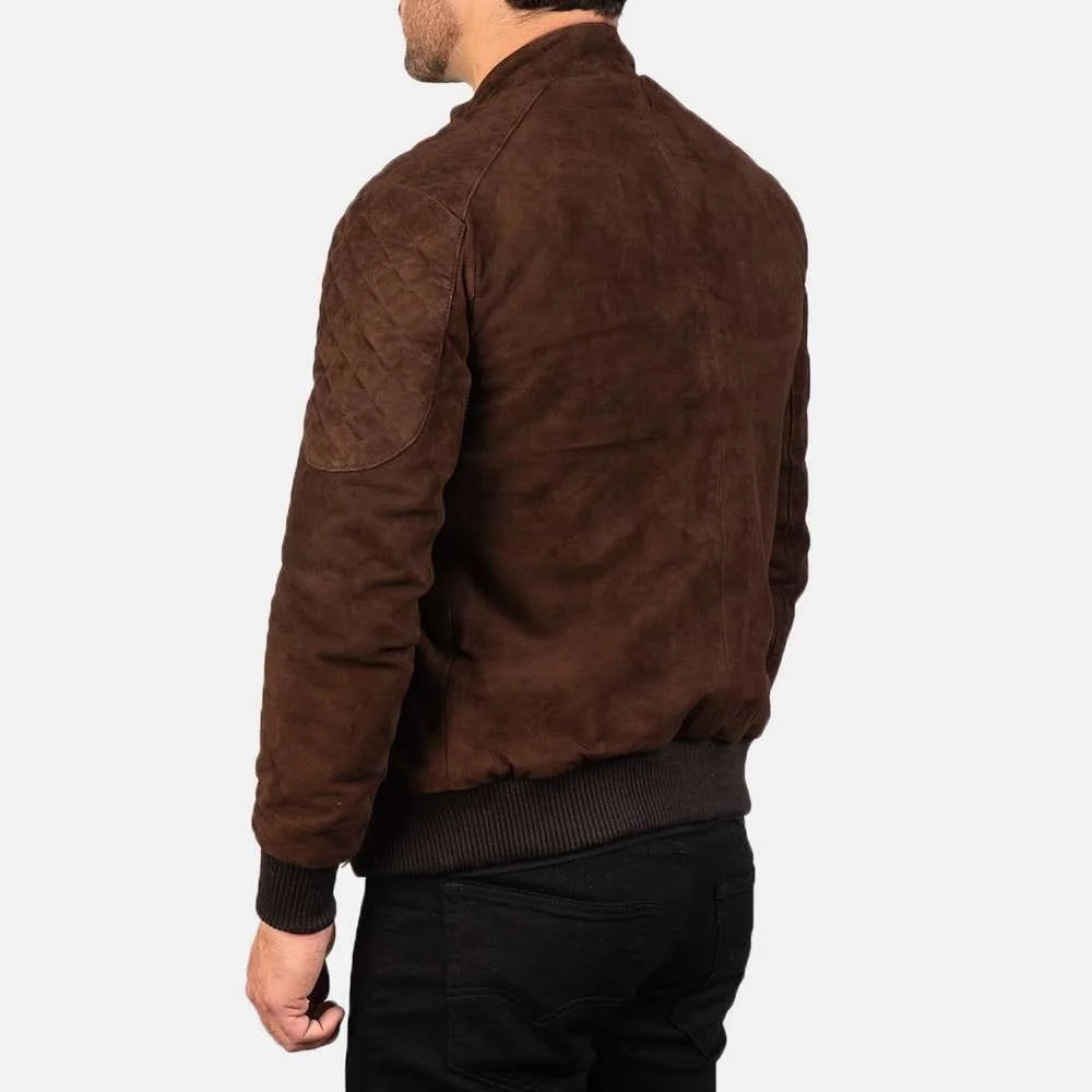 Sven Suede & Leather Bomber Jacket