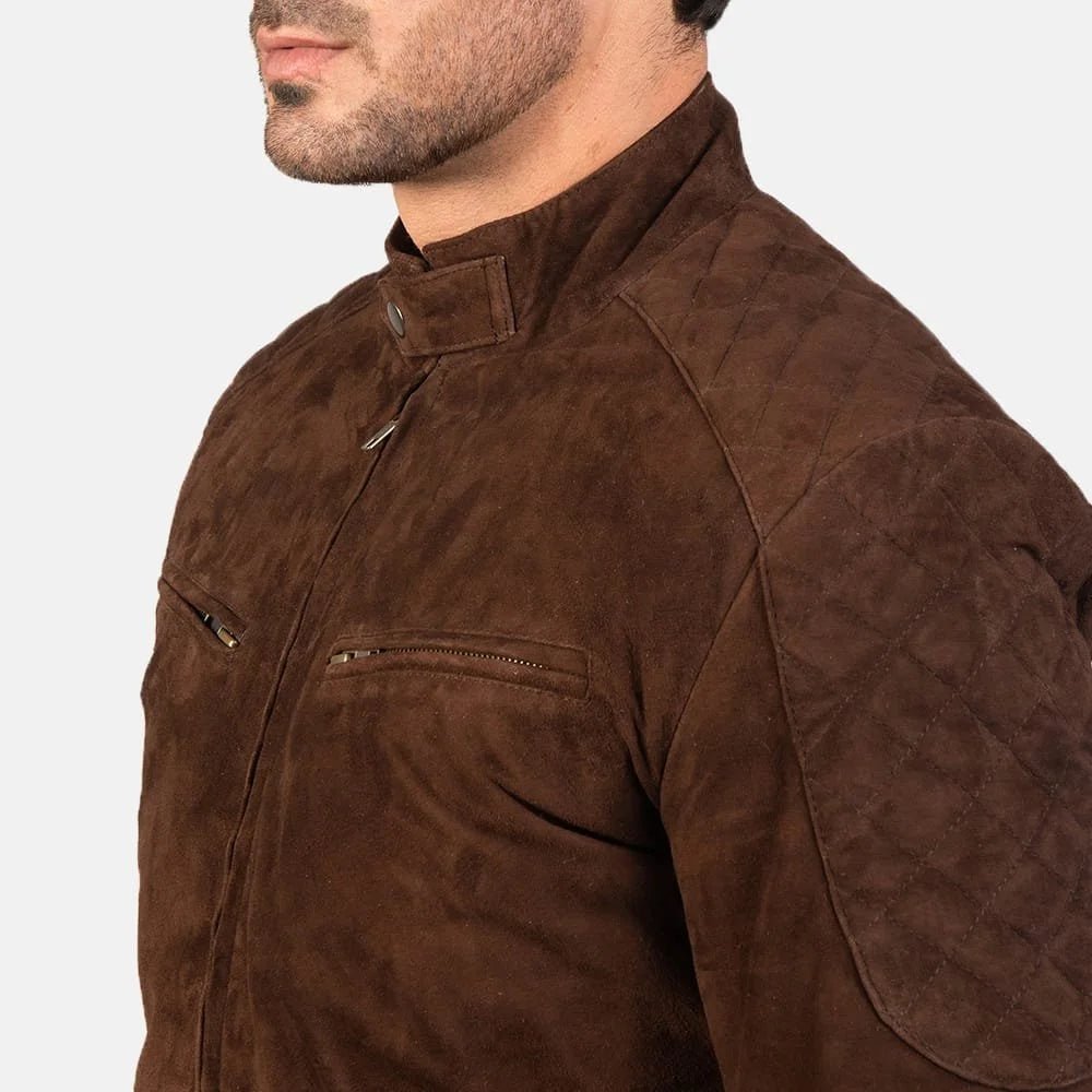 Sven Suede & Leather Bomber Jacket