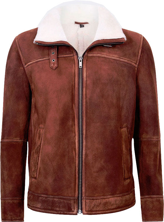 Men’s Vesper Brown Sheepskin Leather Jacket
