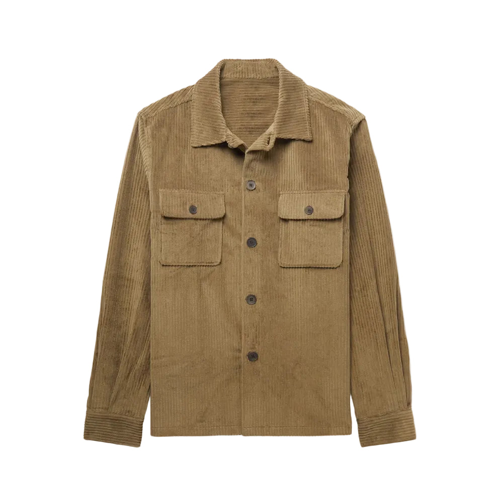 Men’s Atlas Light Brown Cowhide Leather Shirt