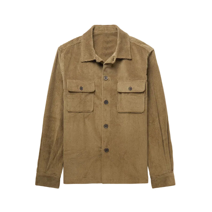 Men’s Atlas Light Brown Cowhide Leather Shirt