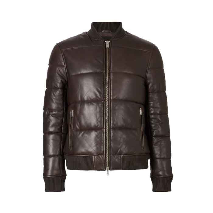 Men’s Bowen Cowhide Leather Bomber Jacket