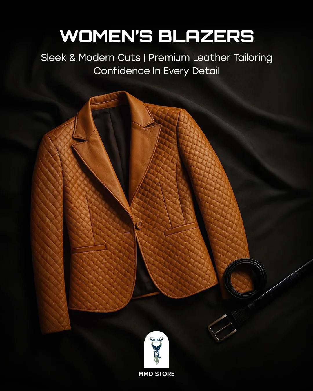 Cora Quilted Leather Blazer